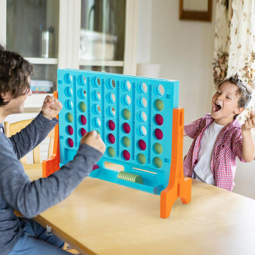 Jumbo 4 To Score Connect Game Set With Carrying Bag And 42 Coins Orange Tm10103Or By Cw