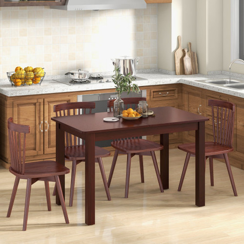 Extendable Folding Dining Table With Rubber Wood Frame And Safety Locks Kc56736 By Cw
