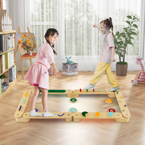 Montessori Balance Beam Set Wooden Balance Boards With Stepping Stones Ts10109 By Cw