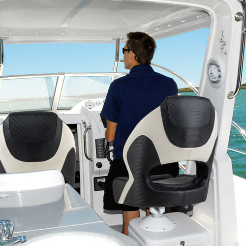 Captain Bucket Seat With Waterproof Pvc Leather For Sightseeing Boat Black Np11836Bk By Cw