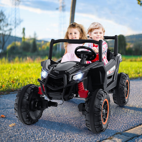 2 Seater Kids Ride On Utv With 2 4G Remote Control For Over 3 Years Old Children Black Tq10237Us Dk By Cw