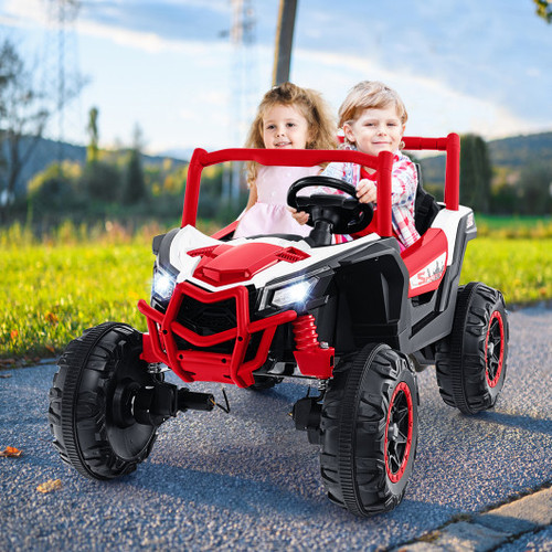 2 Seater Kids Ride On Utv With 2 4G Remote Control For Over 3 Years Old Children Red Tq10237Us Re By Cw