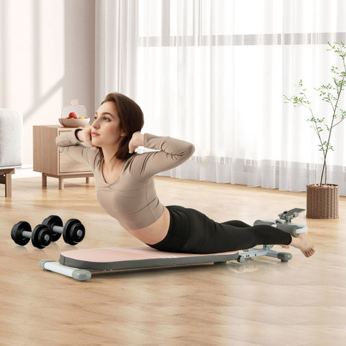 Multifunctional Sit Up Bench Workout Bench With 3 Gear Adjustable Angles And Adjustable Length Pink Fh10108Pi By Cw