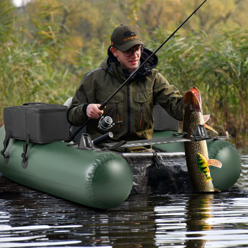 Inflatable Fishing Float Tube For Angling With Fish Ruler And Angling Base Ft10011 By Cw
