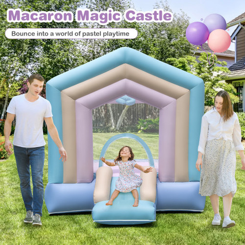 Kids Bounce House With Slide And Basketball Rim Bouncy Castle For Party Without Blower Np11882 By Cw