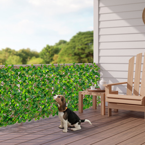 Expandable Fence Privacy Screen Decorative Faux Fencing Panel With Real Willow Frame Hz10268 By Cw