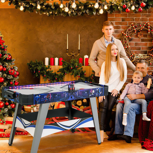 Air Powered Hockey Game Table With 2 Pushers And Pucks Blue Uy10093Wh By Cw