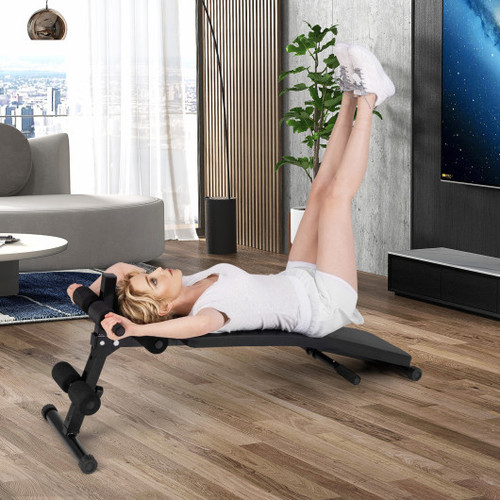 Adjustable Decline Sit Up Bench For Exercise For Home Gym Sp38234 By Cw