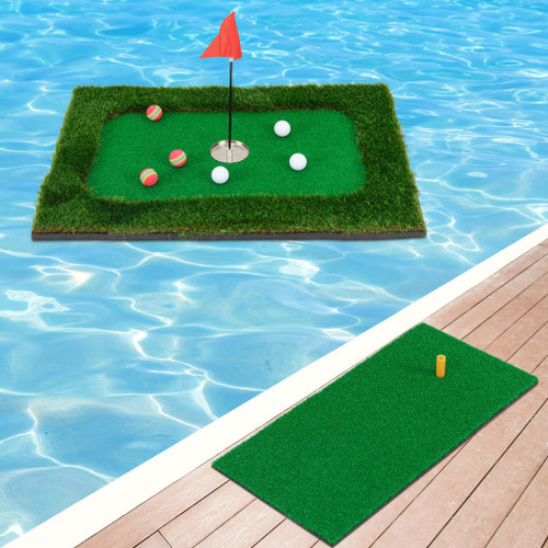 Floating Golf Green For Pool With 6 Golf Balls And Golf Flag Sp38335 By Cw
