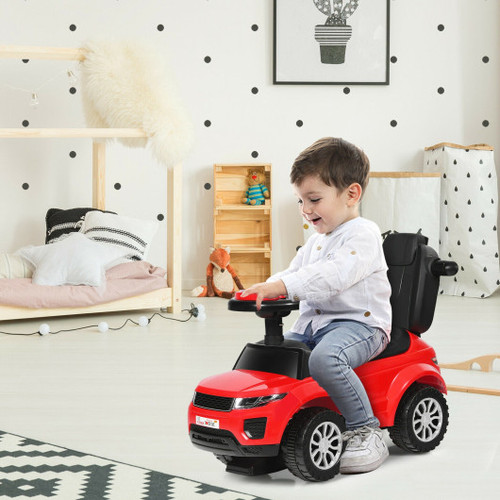 3 In 1 Ride On Push Car Toddler Stroller Sliding Car With Music Red Ty327904Re By Cw