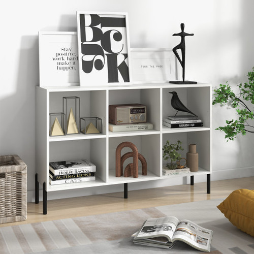 Open Back Bookshelf With Drawer For Study White Cb10456Wh By Cw