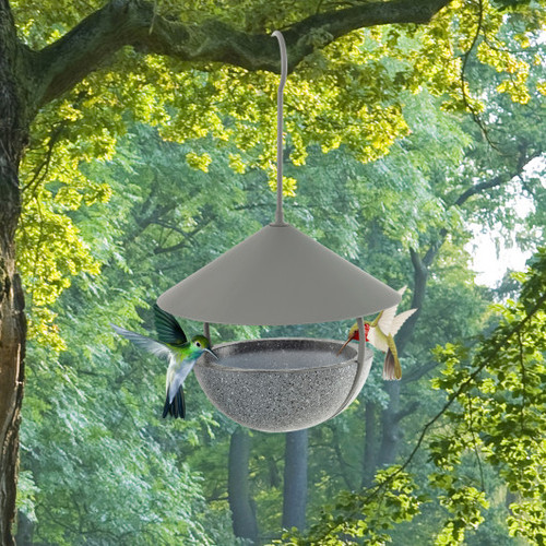 Metal Hanging Bird Feeder And Bath With Weatherproof Dome Gt4018 By Cw
