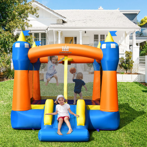 Kids Inflatable Bounce House Magic Castle With Large Jumping Area With 735W Blower Np10397 Ep24683 By Cw