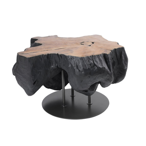 Lenna Kd 31 5 Reclaimed Teak Coffee Table Natural Black Assembly Required 9600039 By Npd