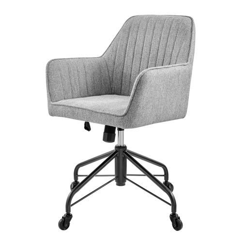 Thompson Kd Fabric Swivel Office Arm Chair Strata Gray Assembly Required 9300124 529 By Npd
