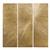 Madison Park Signature Sunburst Metallic Gold 100% Hand Painted Dimensional Resin Wall Decor 15X45" 3 Piece Set MPS95B-0040 By Olliix