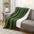 Madison Park Rowan Waffle Knit Chenille Throw MP50-8273 By Olliix