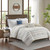 Olliix Fraser 5 Piece Printed Seersucker Comforter Set With Throw Pillows King Cal King Mp10 8268