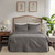 Madison Park Quebec 100% Polyester Fitted Bedspread - Queen - Dark Grey MP13-6474 By Olliix