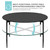 Caroline Round Glass Top Coffee Table With Wood Shelf MT120-1189 By Olliix