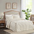 Madison Park Quebec 100% Polyester Fitted Bedspread - King - Cream MP13-6477 By Olliix