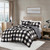Olliix Brooks Print Sherpa Down Alternative Comforter Set King Tn10 0436