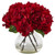 8 5 Red Hydrangea With Vase Silk Flower Arrangement 1441 By Nearly Natural