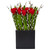 17 Tulips And Willow In Black Square Vase 1508 By Nearly Natural