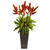 36 Tropical Bromeliad Artificial Plant In Black Vase 1746 By Nearly Natural