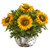 16 Sunflower Artificial Arrangement In Silver Vase 1960 By Nearly Natural