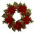 24 Poinsettia Berry And Golden Pine Cone Artificial Wreath 4269 By Nearly Natural