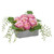 4 5 Rose Artificial Arrangement In Square Vase 4288 By Nearly Natural
