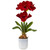 30 Silk Amaryllis Floral Arrangement 4878 By Nearly Natural