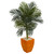 4 5 Golden Cane Palm Artificial Tree In Orange Planter 5756 By Nearly Natural