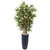 4 Bamboo Tree In Gray Cylinder Planter 5819 By Nearly Natural