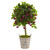 45 Fuschia Artificial Tree In Barrel Planter 5883 By Nearly Natural