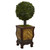 27 Boxwood Ball Topiary Artificial Tree In Wood Planter 5888 By Nearly Natural