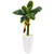 3 5 Banana Tree In White Tower Vase 5997 By Nearly Natural