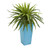 35 Asplenium Artificial Plant In Turquoise Planter 6492 By Nearly Natural