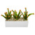 9.5" Flowering Sedum In Rectangular Planter 6925 By Nearly Natural