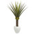 4 5 Agave Artificial Plant In White Planter 8125 By Nearly Natural