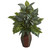 21 Mixed Greens Artificial Plant In Decorative Planter 8169 By Nearly Natural