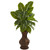 31 Evergreen Plant In Decorative Urn Real Touch 8575 By Nearly Natural