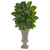 35 Evergreen Artificial Plant In Sandstone Urn Real Touch 8577 By Nearly Natural