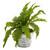11" Fern Artificial Plant In Vintage Hanging Planter 8737 By Nearly Natural