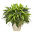 23 Mixed Greens And Fern Artificial Plant In White Planter 8774 By Nearly Natural