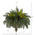 25" Cycas Artificial Plant In Metal Hanging Bowl 8802 By Nearly Natural