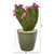 19" Flowering Cactus Artificial Plant In Green Planter 8809 By Nearly Natural