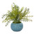 12 Rosemary Artificial Plant In Blue Planter 8832 By Nearly Natural