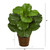 20" Fiddle Leaf Artificial Plant In Basket 8872 By Nearly Natural